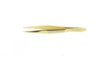 Malteser Pincet 8cm verguld spits 424-G