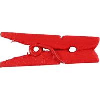 Creativ Company Mini wasknijpers, l: 25 mm, b: 3 mm, rood, 36 stuk/ 1 doos