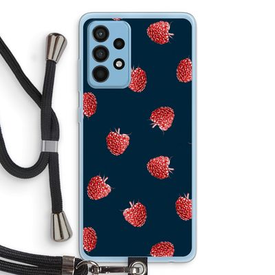 Framboosjes: Samsung Galaxy A52 Transparant Hoesje met koord