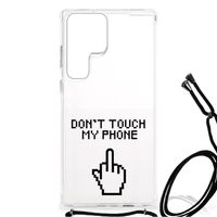 Samsung Galaxy S23 Ultra Anti Shock Case Finger Don't Touch My Phone