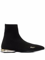 Ferragamo bottines Missy à logo - Noir