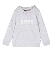 BOSS Kidswear hoodie en coton à logo imprimé - Gris