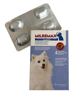 Milbemax kauwtablet ontworming puppy / kleine hond (4 TBL)