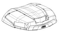 GIVI V58 Bovenschaal, Onderschaal & deksel voor koffers op de moto, Zonder covers en reflector