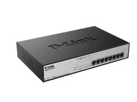 D-Link DGS-1008MP netwerk-switch Unmanaged Gigabit Ethernet (10/100/1000) Power over Ethernet (PoE) 1U Zwart - thumbnail