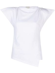 ISABEL MARANT t-shirt asymétrique Sebani à design matelassé - Blanc