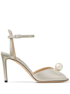 Jimmy Choo sandales Sacora 85 mm à ornements - Argent