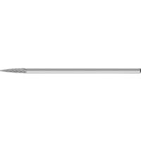 PFERD TOOLS 21222687 Freesstift Hardmetaal Spitsboog Lengte 75 mm Afmeting, Ø 3 mm Werklengte 13 mm Schachtdiameter 3 mm 1 stuks