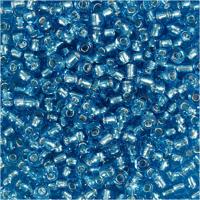 Creativ Company Rocailles, d 3 mm, afm 8/0, gatgrootte 0,6-1,0 mm, helder turquoise, 25 gr/ 1 doos