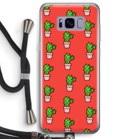 Mini cactus: Samsung Galaxy S8 Plus Transparant Hoesje met koord Mini cactus: Samsung Galaxy S8 Plus Transparant Hoesje met koord