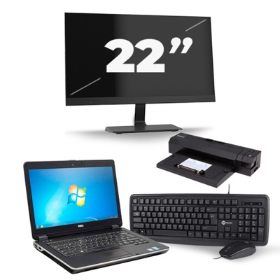 Dell Latitude E6440 - Intel Core i7-4e Generatie - 14 inch - 8GB RAM - 256GB SSD - Windows 11 + 1x 22 inch Monitor