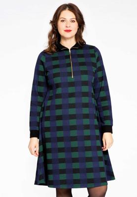 Yoek Jurk rits TARTAN | Groen | Maat 54/56