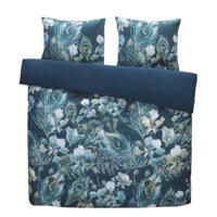 2e Halve Prijs Leen Bakker - Royal Dekbedovertrek Amari Botanisch - 240x200/220 Cm - Katoen - Blauw