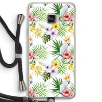 Gele kuif: Samsung Galaxy A3 (2016) Transparant Hoesje met koord