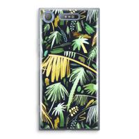 Tropical Palms Dark: Sony Xperia XZ1 Transparant Hoesje - thumbnail