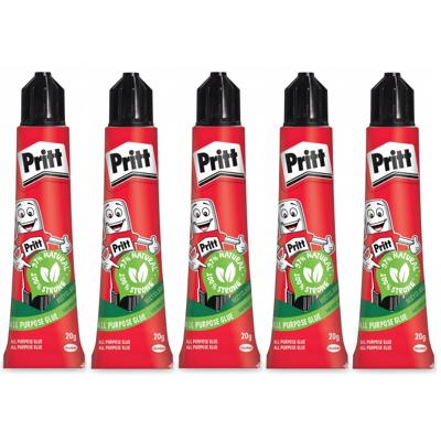 Pritt Multi Glue alleslijm - 5x - tube 20 gr - hobbylijm - knutsellijm - voor diverse materialen