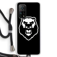 Angry Bear (black): Xiaomi Mi 10T 5G Transparant Hoesje met koord