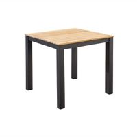 Arashi dining table 76x76cm. alu dark grey/teak - Yoi