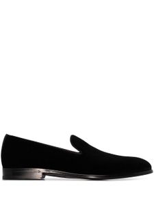 Dolce & Gabbana chaussons Leonardo en velours - Noir