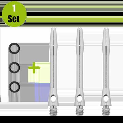 Lena Lena Aluminium Dartshafts + Rubber - Zilver