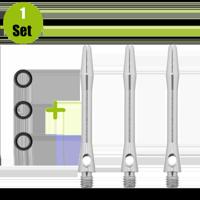 Lena Lena Aluminium Dartshafts + Rubber - Zilver