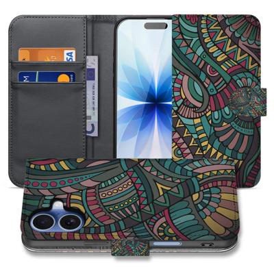 Apple iPhone 17 | Bookcase | Hoesje Aztec Met 3 Pasjes Print Apple iPhone 17 | Bookcase | Hoesje Aztec Met 3 Pasjes Print