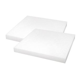 Knutsel piepschuim - 2x - plaat - vierkant - 40 x 40 x 4 cm - hobby materiaal