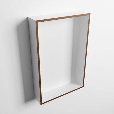 MONDIAZ EASY Nis 44,5x29,5cm in solid surface kleur Rust | Talc. 1 vak geschikt voor in- of opbouw