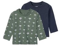 lupilu 2 baby shirts (Dier/groen/blauw, 50/56)