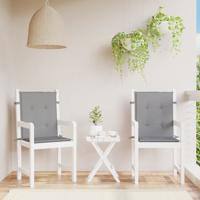 VidaXL Tuinstoelkussen lage rug 2 st oxford stof antraciet