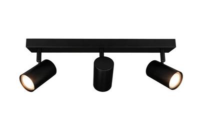 Prestara LED Plafondspot Zwart 3-lichts - Kantelbaar & Dimbaar - Opbouwspot met GU10 Fitting - Rechthoekig Design