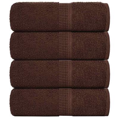 VidaXL Washandjes 4 stuks frogn bruin 30x30 cm 100% katoen
