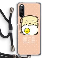 Sleep All Day: Sony Sony Xperia 10 III Transparant Hoesje met koord