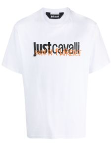 Just Cavalli t-shirt en coton à logo imprimé - Blanc