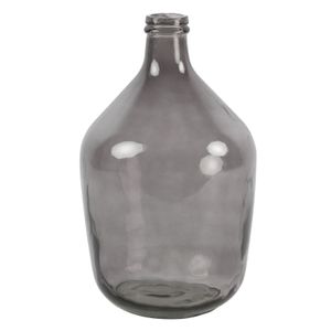 Countryfield Vaas - grijs transparant - glas - XL fles vorm - D23 x H38 cm   -
