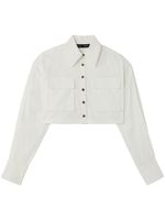 Proenza Schouler chemise en popeline à coupe crop - Blanc - thumbnail