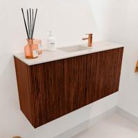 Toiletmeubel Mondiaz Joya Dlux | 80 cm | Meubelkleur Ruby | Faye wastafel Meli Wasbak Midden | 1 kraangat
