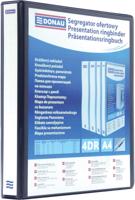 DONAU personaliseerbare ringmap, PP, ft A4, 4 D-ringen van 30 mm, zwart