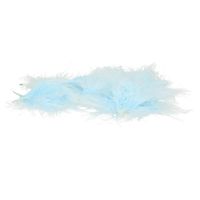 Hobby knutsel veren - 20x - lichtblauw - 7 cm - sierveren - decoratie