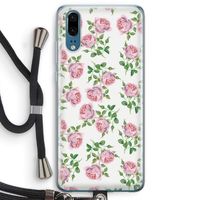 Kleine roosjes: Huawei P20 Transparant Hoesje met koord