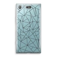 Geometrische lijnen zwart: Sony Xperia XZ1 Compact Transparant Hoesje