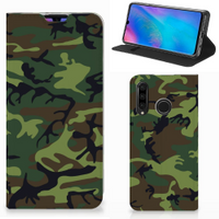 Huawei P30 Lite New Edition Hoesje met Magneet Army Dark