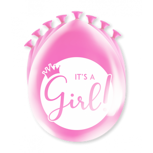 Ballonnen &apos;It&apos;s A Girl&apos; Babyshower (8st)