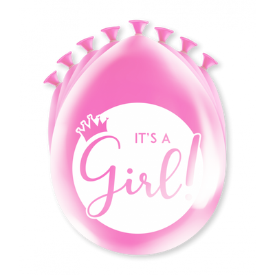 Ballonnen &apos;It&apos;s A Girl&apos; Babyshower (8st)