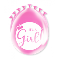 Ballonnen &apos;It&apos;s A Girl&apos; Babyshower (8st)