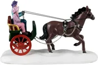 Lemax winter carriage ride kerstdorp tafereel Caddington Village 2024