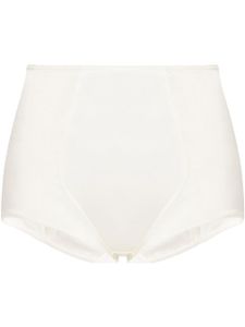 Dolce & Gabbana culotte en satin à taille haute - Blanc