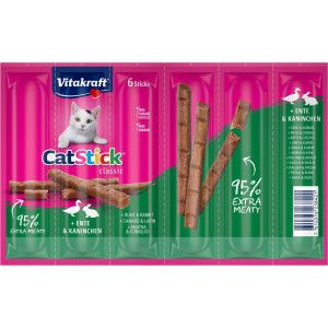 Vitakraft Catstick Classic met eend & konijn kattensnack 5 x 6 sticks