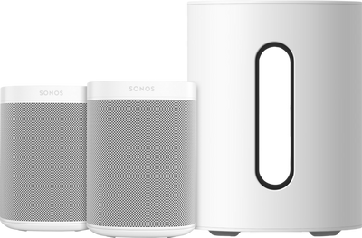 Sonos One Duo Pack + Sonos Sub Mini Wit Sonos One Duo Pack + Sonos Sub Mini Wit