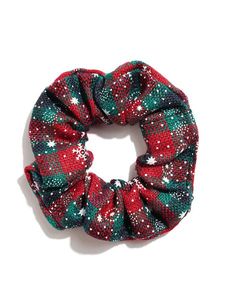 Christmas Snowflake Plaid Large Hair Tie Christmas Hair Rope Elastic